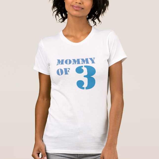 T-shirt Maman de trois (Devant)