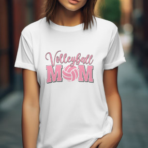 T-shirt Maman de volley-ball rose