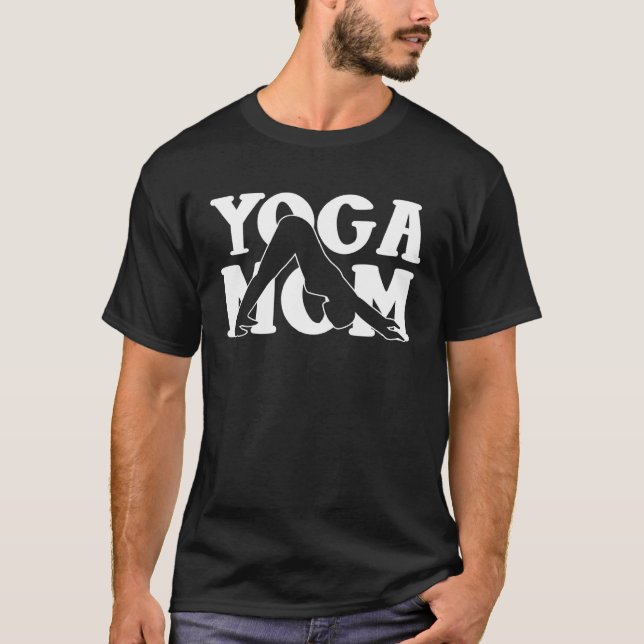 T-shirt Maman de yoga avec impression au dos (Devant)
