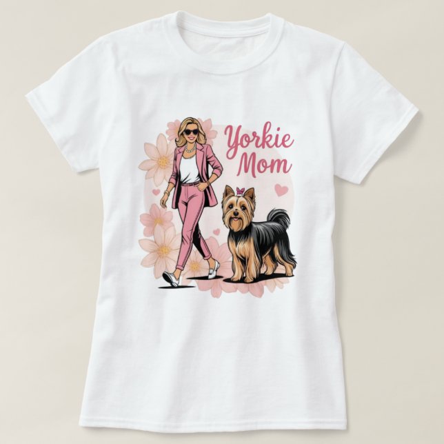T-shirt Maman de Yorkie (Design devant)