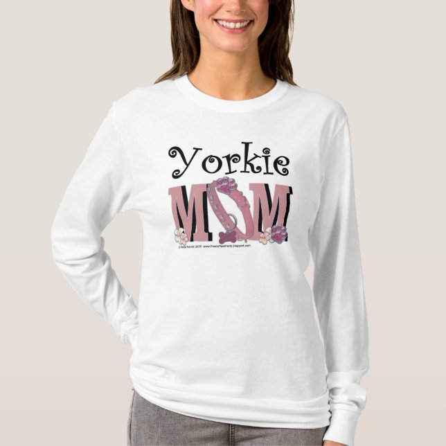 T-shirt MAMAN de Yorkie (Devant)
