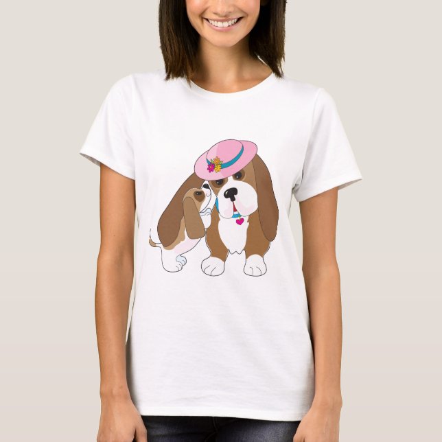 T-shirt Maman d'entretien de basset (Devant)