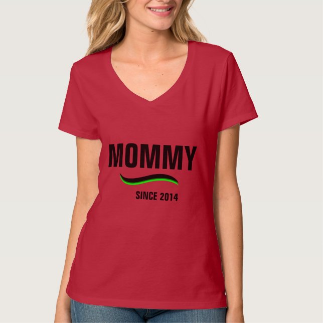 T-shirt Maman depuis 2014 (Devant)