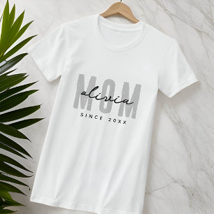 T-shirt Maman Depuis 20XX Moderne Simple Preppy
