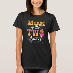 T-shirt Maman Des Deux Crème De Glace Douce 2e Fille Anniv