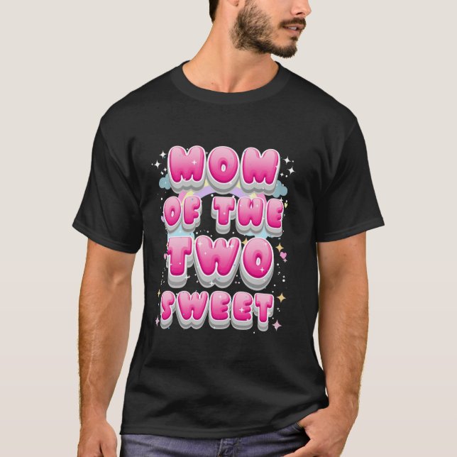 T-shirt Maman des deux douce Mère Fière (Devant)
