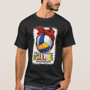 T-shirt Maman Des Deux Golf De Volley-Ball Fréquenté Balle