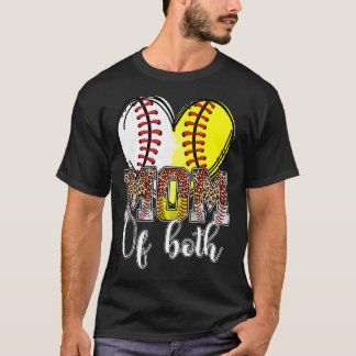 T-shirt Maman Des Deux Mama De Baseball