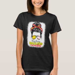 T-shirt Maman Des Deux Softball De Baseball Occupé Élever