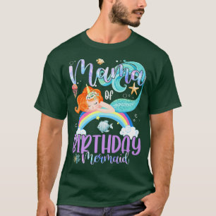 T-shirt Maman Des Filles D'Anniversaire Mermaid Magic Fami