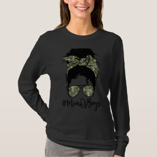 T-shirt Maman Des Garçons Messy Bun Camouflage Lunettes Ma