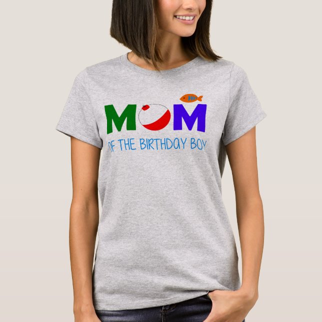 T-shirt Maman des poissons de garçon d'anniversaire (Devant)