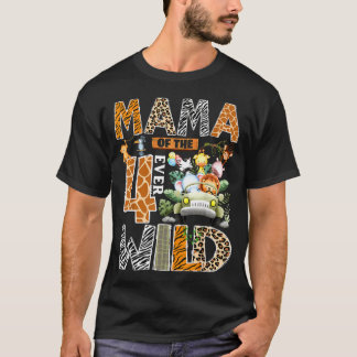 T-shirt Maman des quatre 4 ans sauvage safari jungle 4ème