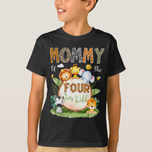 T-shirt Maman des quatre enfants sauvages du safari de la