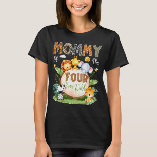 T-shirt Maman des quatre enfants sauvages du safari de la