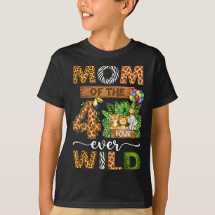 T-shirt Maman des quatre garçons sauvages pour leur 4ème a