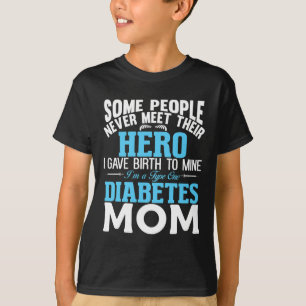T-shirt Maman diabétique de type 1 T1d sensibilisation au