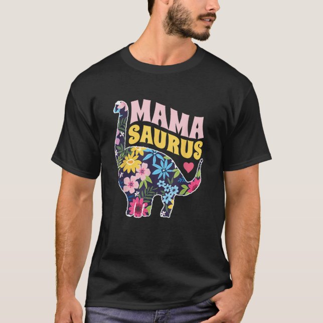 T-shirt Maman Dinosaur Famille Correspons T Rex Fête des M (Devant)