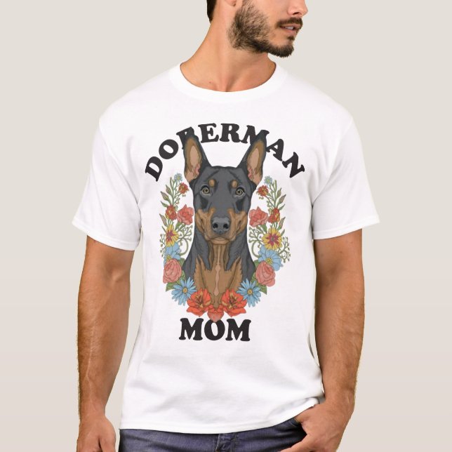 T-shirt Maman Doberman pour toujours (Devant)