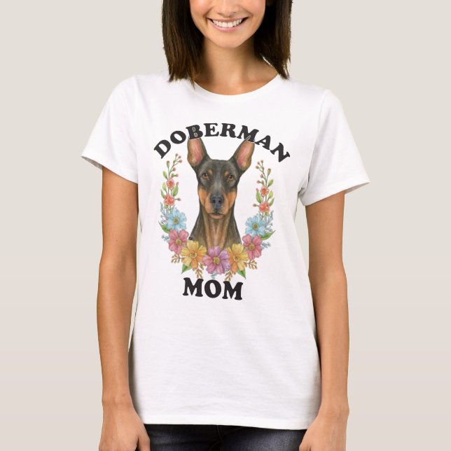T-shirt Maman Doberman pour toujours (Devant)
