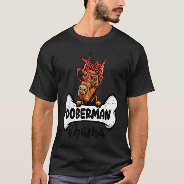 T-shirt Maman dobermann (Devant)