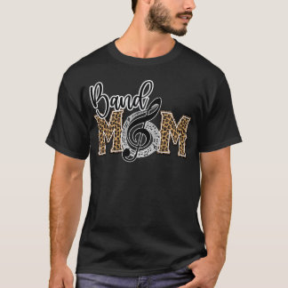 T-shirt Maman d'orchestre imprimé léopard fière maman d'or