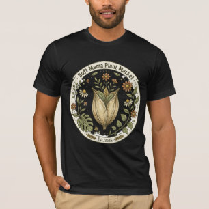 T-shirt Maman Douce Marché aux Plantes Rétro Botanique Vin