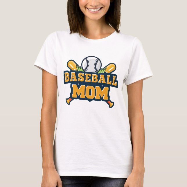 T-shirt Maman du baseball (Devant)