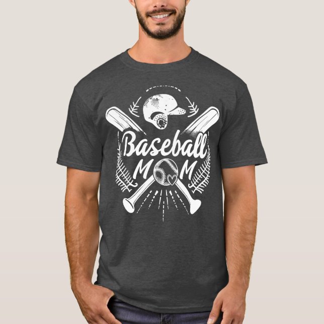 T-shirt Maman du baseball (Devant)