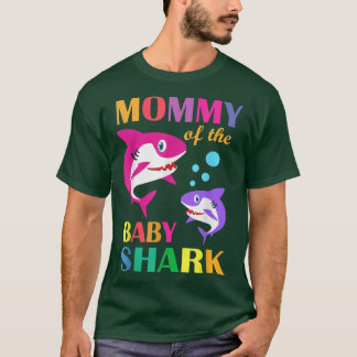 T-shirt Maman Du Bébé Anniversaire Requin Maman Requin Mot