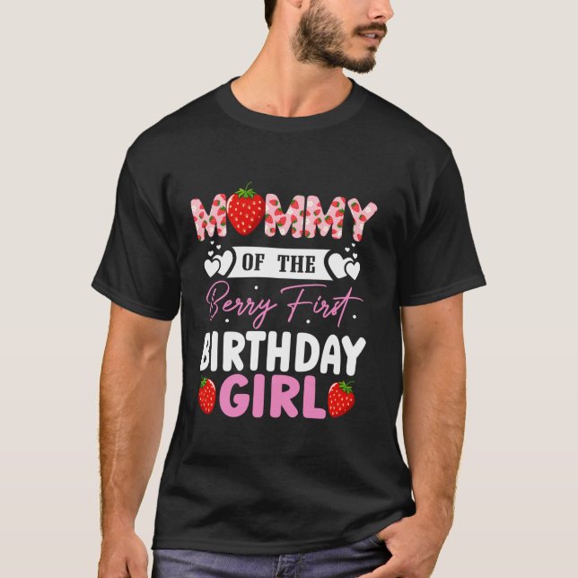 T-shirt Maman du Berry premier anniversaire fille paille d (Devant)