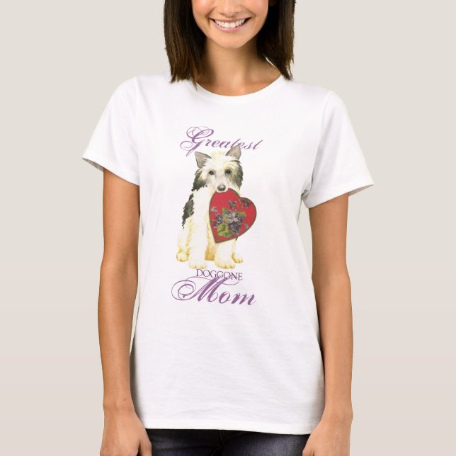 T-shirt Maman du coeur en poudre (Devant)
