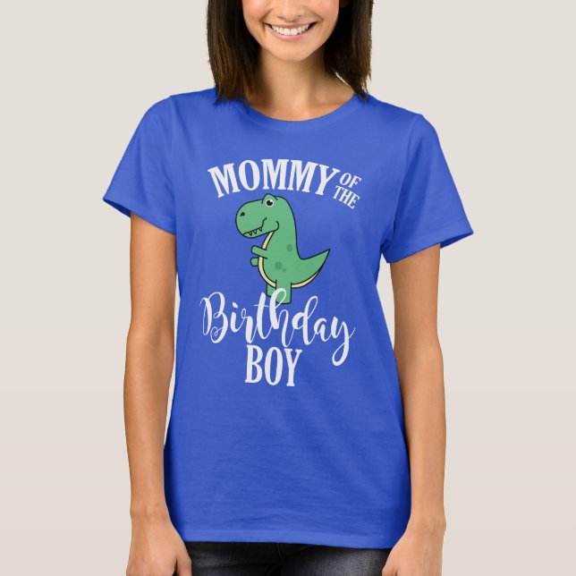 T-shirt Maman du Dinosaure Birthday Boy (Devant)