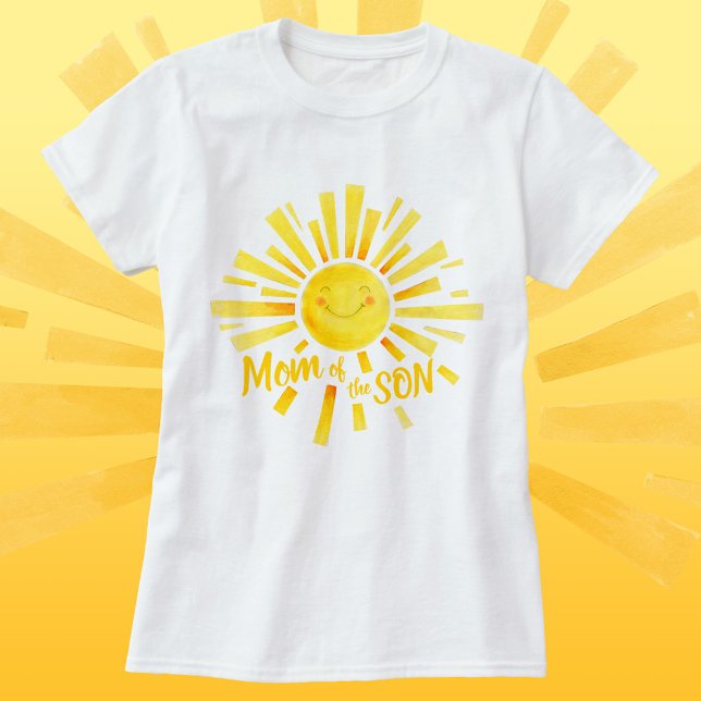 T-shirt Maman du fils soleil jaune baby shower (Créateur téléchargé)