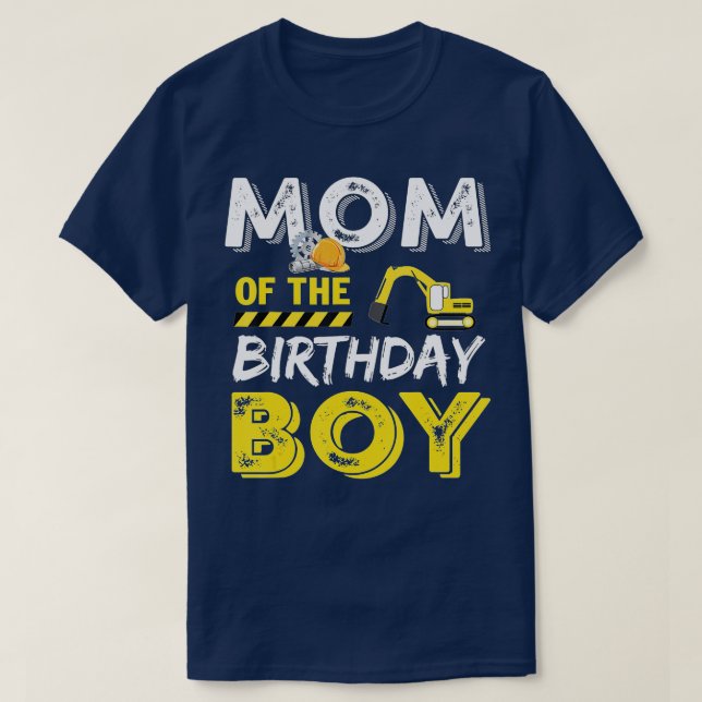 T-shirt Maman du garçon d'anniversaire (38) (Design devant)