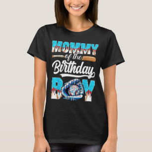T-shirt Maman du garçon d'anniversaire Baseball Ice Cream