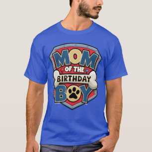 T-shirt Maman du garçon d'anniversaire Cartoon Chien Patte