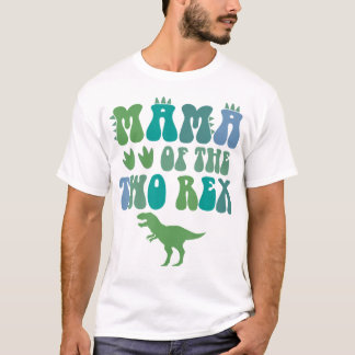 T-shirt Maman Du Garçon D'Anniversaire Des Deux Rex