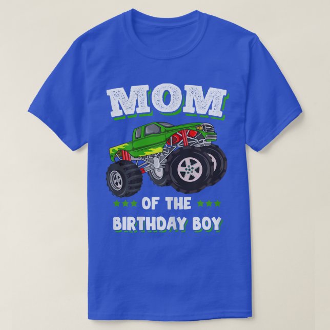 T-shirt Maman du garçon d'anniversaire Fathers Monster Tru (Design devant)