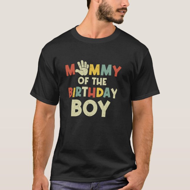 T-shirt Maman Du Garçon D'Anniversaire Salut 5 Ans Anniver (Devant)
