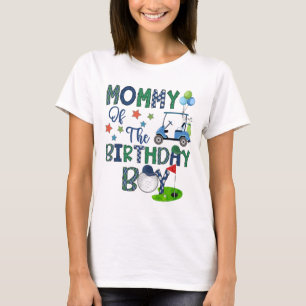 T-shirt Maman du garçon d'anniversaire trou en un coup de