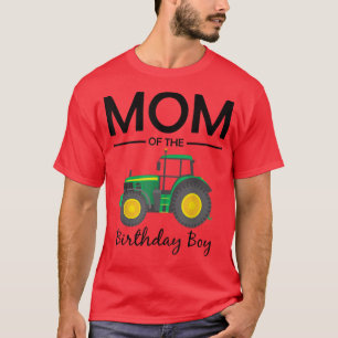 T-shirt Maman du garçon du tracteur de fête d'anniversaire