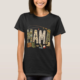 T-shirt Maman du gros pêcheur premier anniversaire rétro