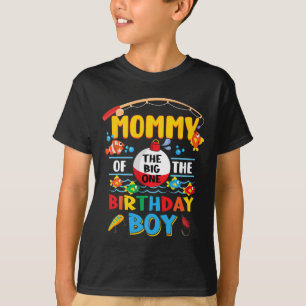 T-shirt Maman du gros un pêche 1er anniversaire de poisson