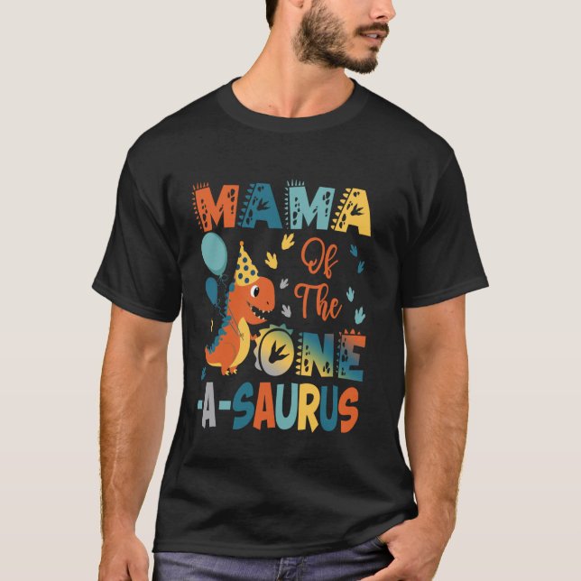 T-shirt Maman du One-A-Saurus 2e Anniversaire Dinosaure Pa (Devant)