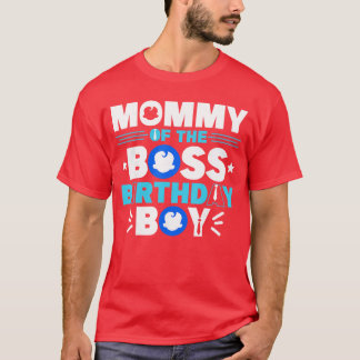 T-shirt Maman du patron garçon d'anniversaire bébé déco fa