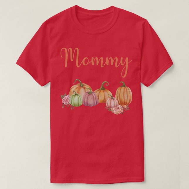 T-shirt Maman du petit Citrouille Premier anniversaire Pom (Design devant)