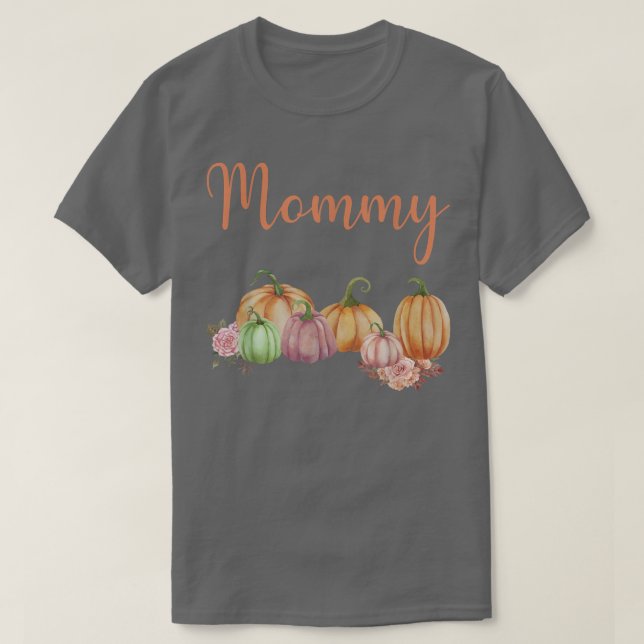 T-shirt Maman Du Petit Citrouille Premier Anniversaire Pom (Design devant)