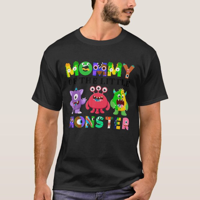T-shirt Maman Du Petit Monstre Anniversaire Famille (Devant)