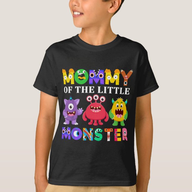 T-shirt Maman Du Petit Monstre Anniversaire Famille (Devant)